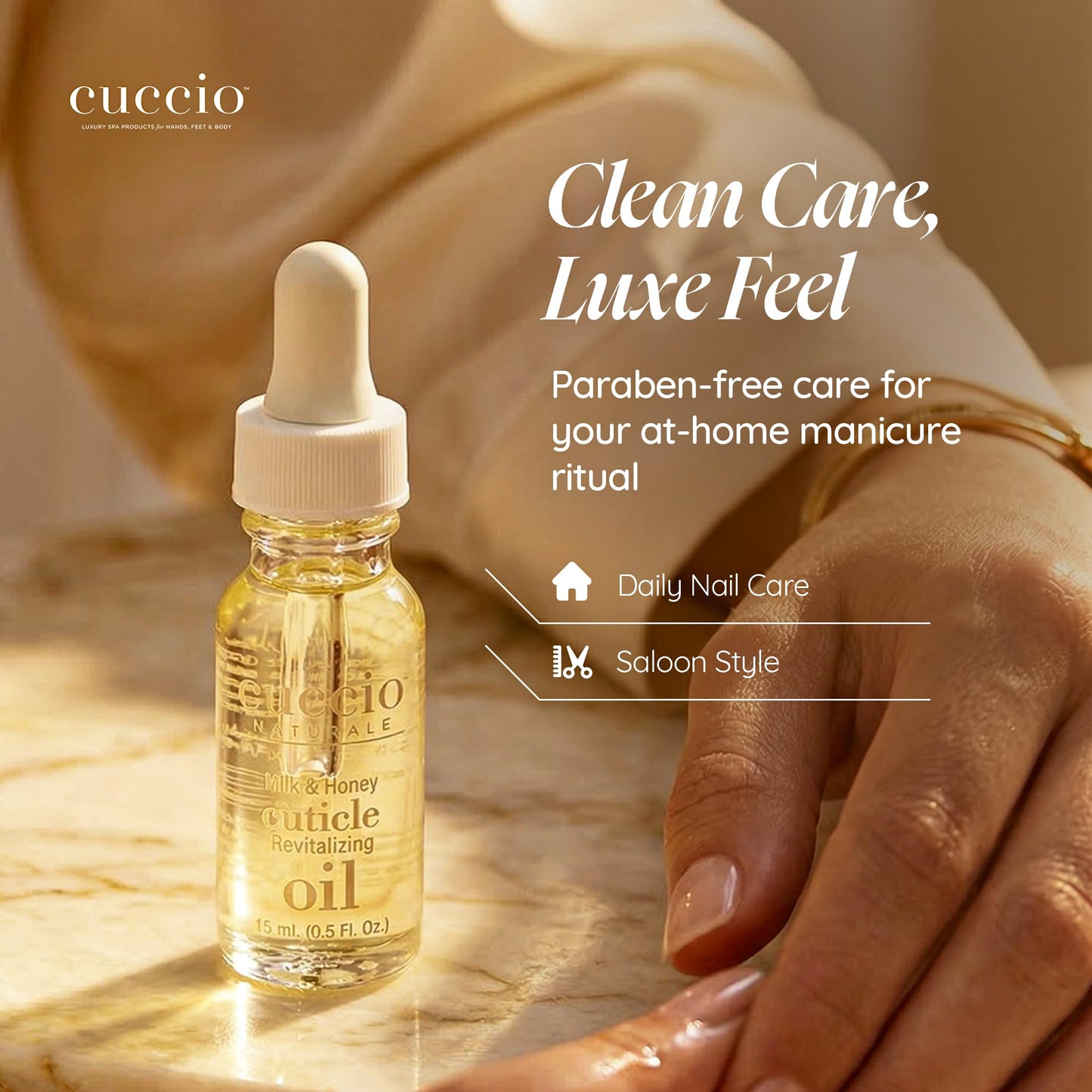 Cuccio Naturale Revitalizing Cuticle Oil - Hydrating Oil For Repaired Cuticles Overnight - Remedy For Damaged Skin And Thin Nails - Paraben/Cruelty-Free Formula - Milk And Honey - 0.5 Oz
