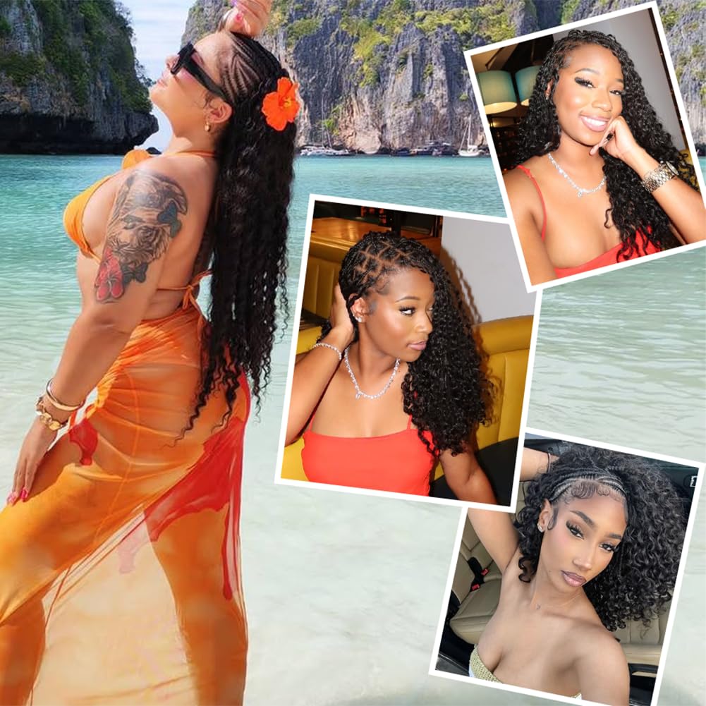 Feather Crochet Human Hair Extensions for Black Women - 16 Inch Soft Invisible Curly Bundles | Lightweight & Reusable