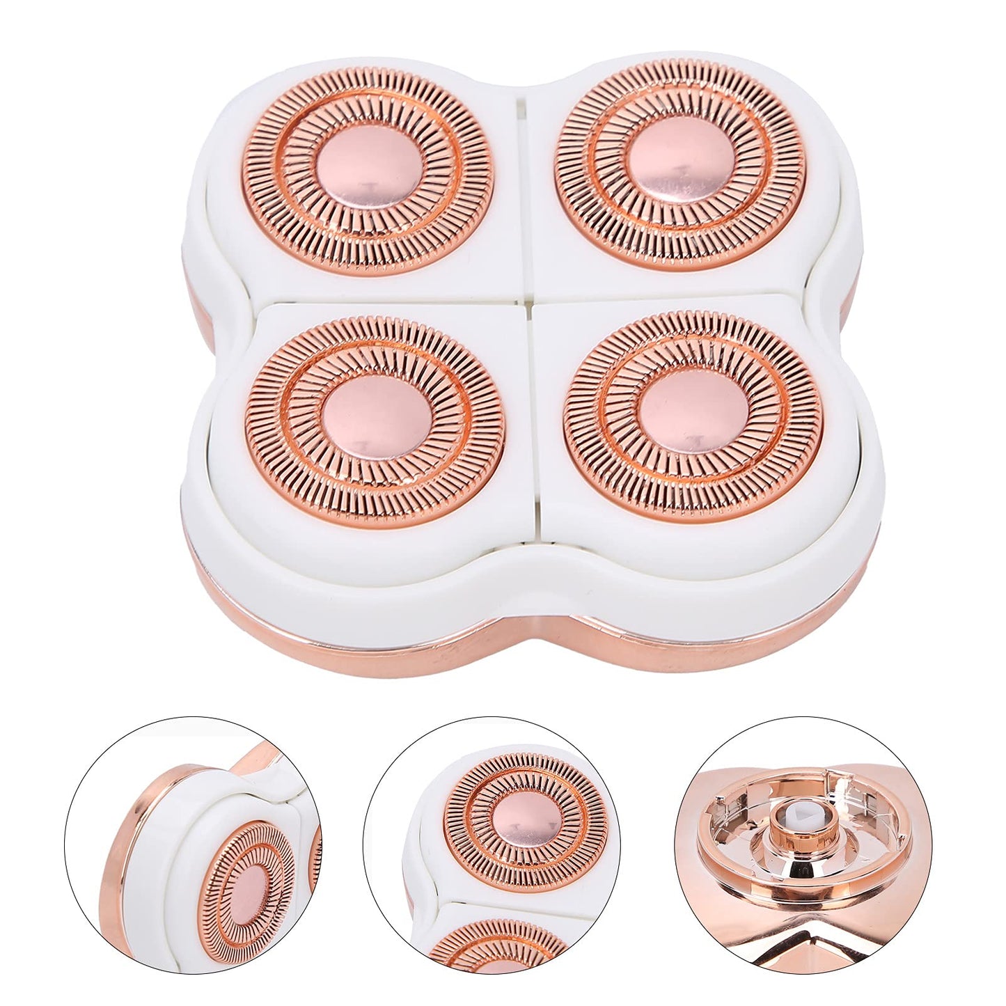 Hair Remover Replacement Head for Electric Hair Removal Device – Gold-Plated 360° Floating Blade – Suitable for Wet & Dry Use – Compatible with 4 Head Hair Remover