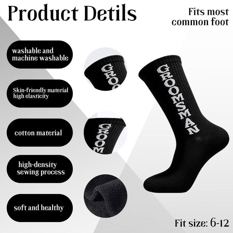 Stcylzfu 10 Pcs Groomsmen Gifts Funny Socks for Wedding Gifts Best Man from Groom