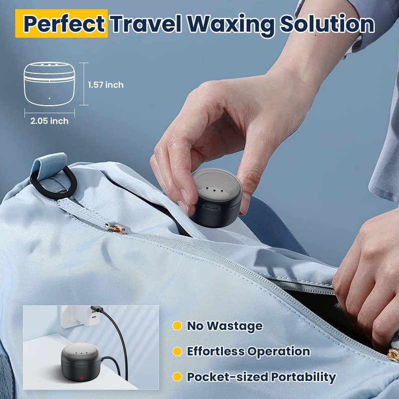 Nose Wax Kit: Nose Hair Wax Kit with USB Fast Heat & Smart Temp, Painless Nose Ear Hair Removal for Women & Men, 100g Hard Wax Beads, 30 Applicator Sticks for Eyebrow, Lip & Facial Hair, Travel Size