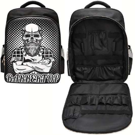 Barber Travel Bag Backpack BAEBERPLAN Large Organizer for Barbers Clippers and Supplies Portable Hairstylist Clipper Hairdresser Bag Backpack (White)