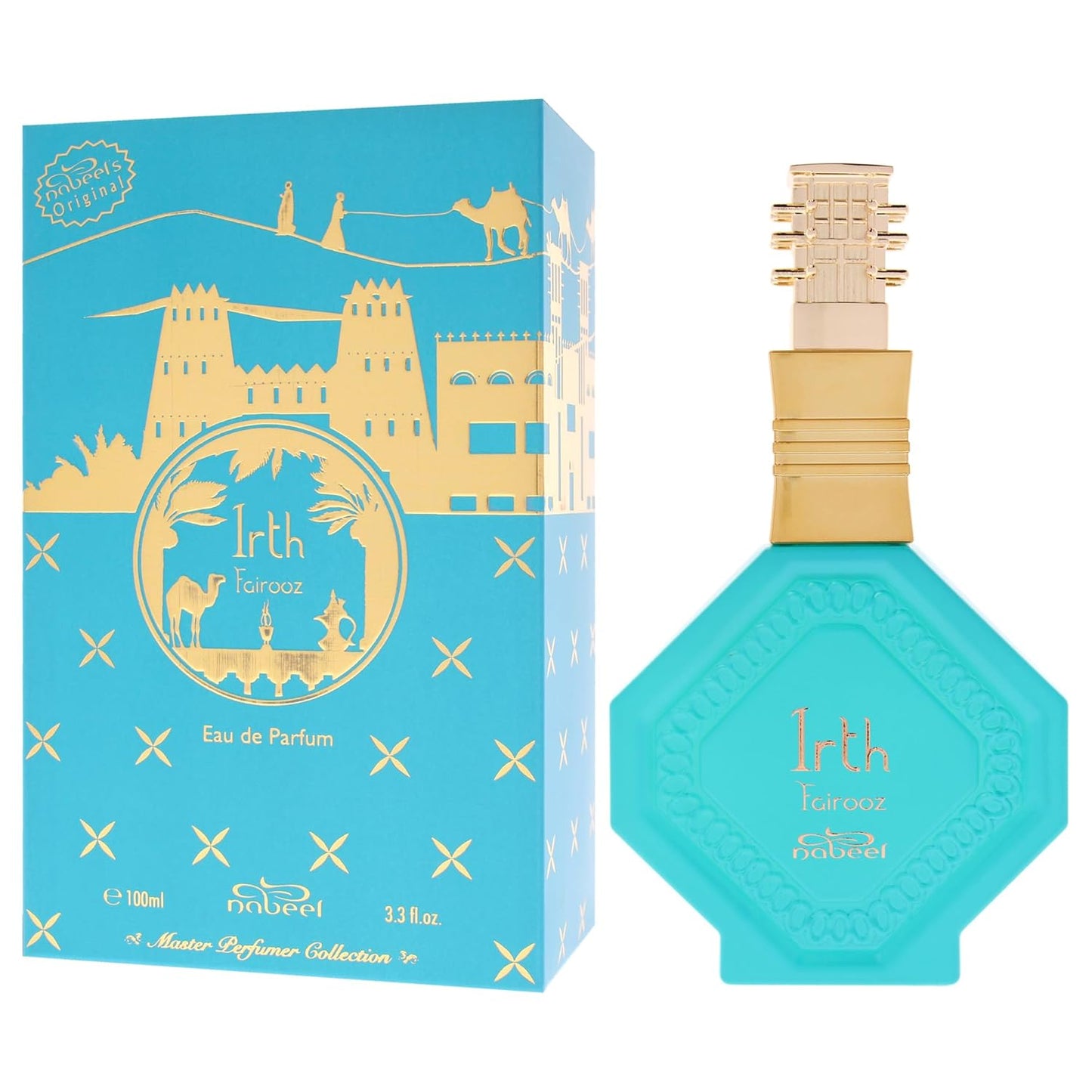 Irth Fairooz Arabian Perfume for Unisex | Grapefruit & Vanilla Scent - Travel Size 3.3 oz EDP Spray