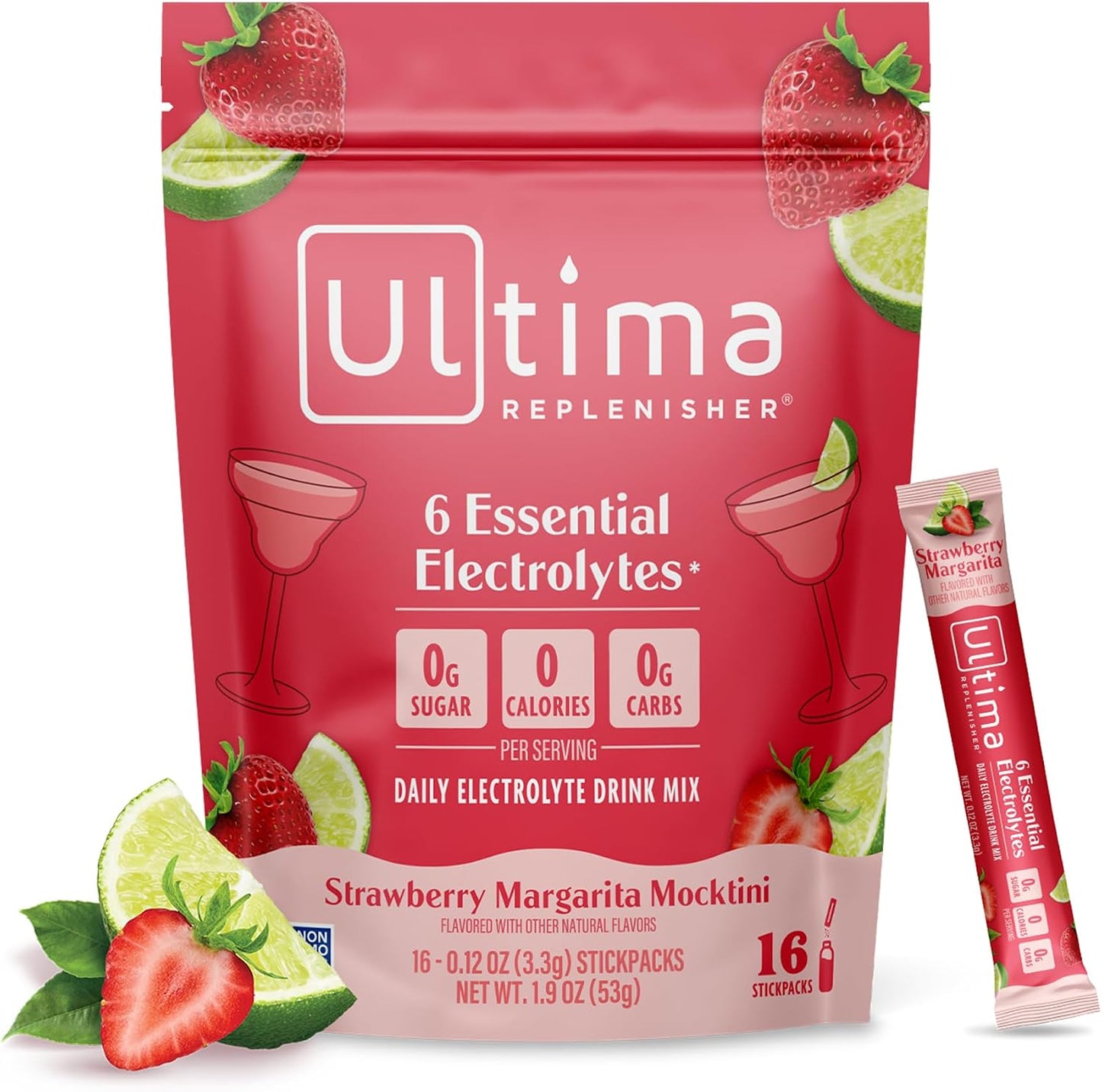 Ultima Replenisher Electrolyte Powder | Zero Sugar Hydration Packets with 6 Electrolytes – Original Variety Pack, 20 Stickpacks
