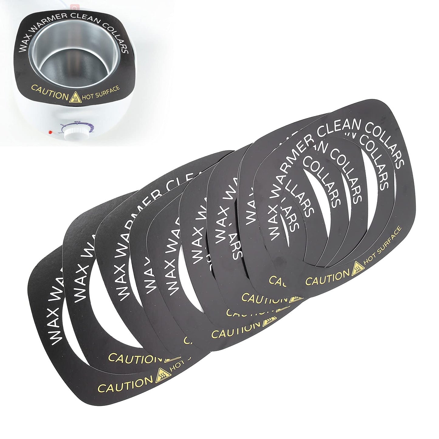 Professional Wax Warmer Collars, Square Wax Heater Protective Rings with EcoFriendly Material 10pcs Essential Salon Accessory for Home and Professionals Use
