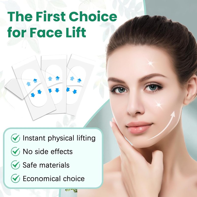 Invisible Face Lift Tape - Instant Neck and Jowl Lifting Patches for Loose Skin | 164 Count