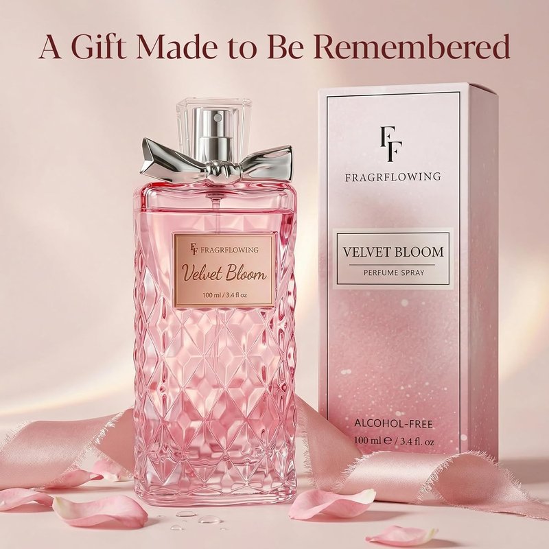 Alcohol-Free Floral Perfume for Women - Long Lasting Rose, Jasmine & Peony Scent | 100ml / 3.4 fl oz Gift