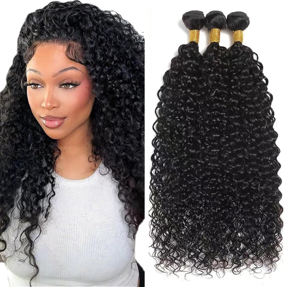 Human Hair Bundles Curly Bundles 14 16 18 Inch Unprocessed Virgin Mixed Length Natural Black Color Bundle Hair Extensions