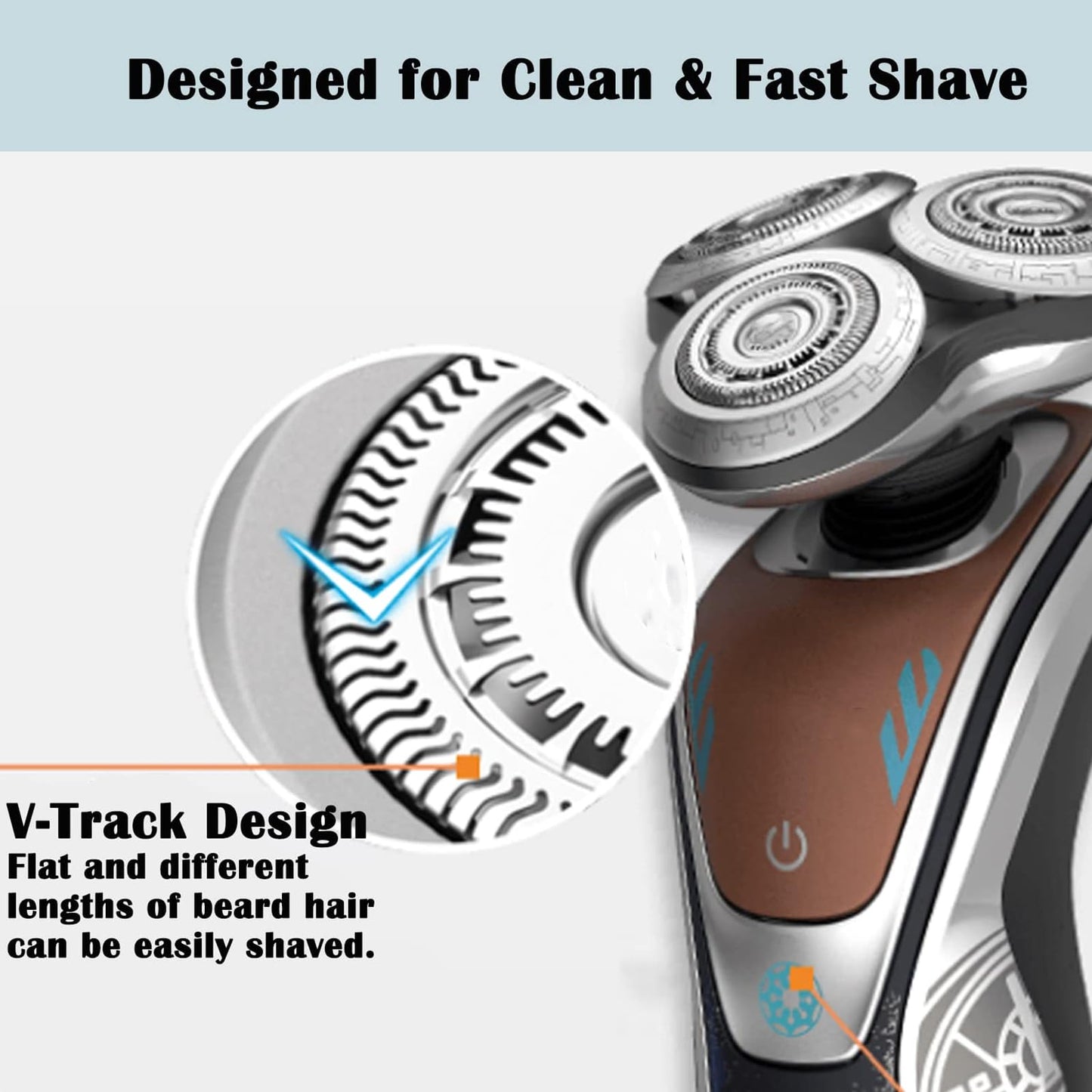 Suleto SH60/72 Replacement Head Compatible with Philips S6000 Razors, SH60 Replacement Blades Compatible with Norelco Series 6000 Shaver, SH60 Shaving Head Replacement for S6880/81, S6810/82, S6850/85