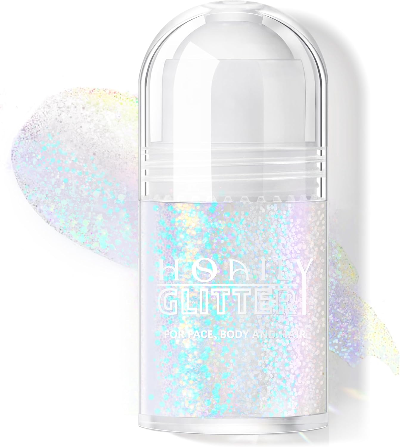 HOSAILY Holographic Body Glitter Gel - Color Changing Chameleon Effect | Sparkling Pink, Chunky Mermaid Sequins for Festivals