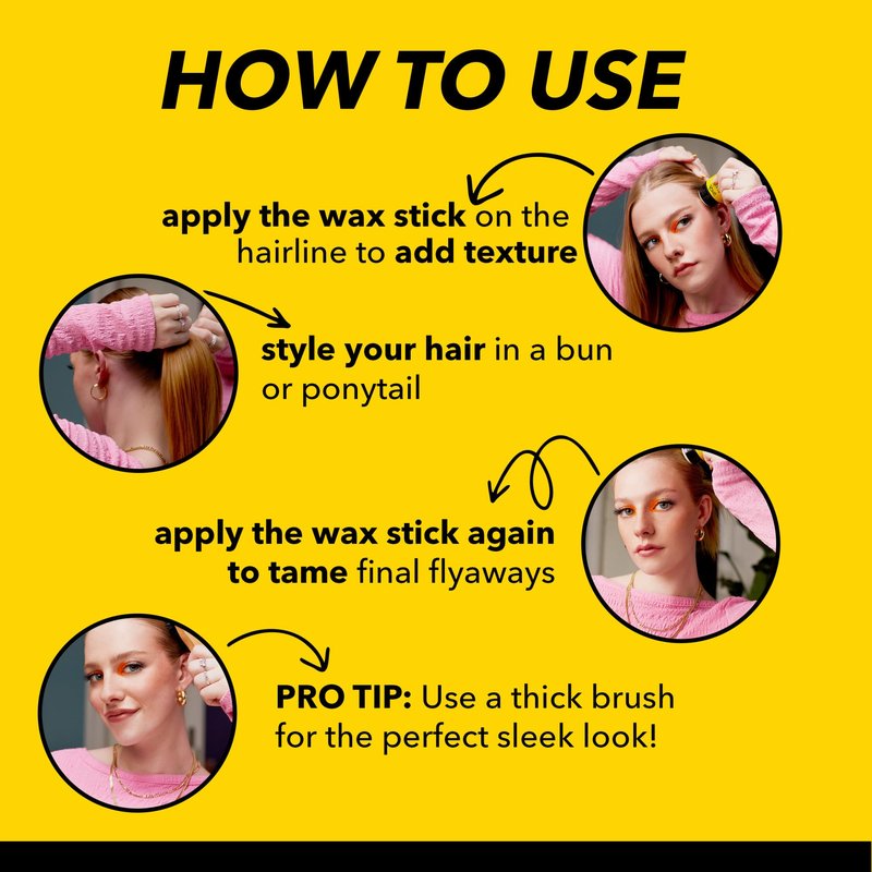 got2b glued on-the-go wax stick, 1.8oz, sleek and slick styles, style your hair without the crunch, helps control frizz