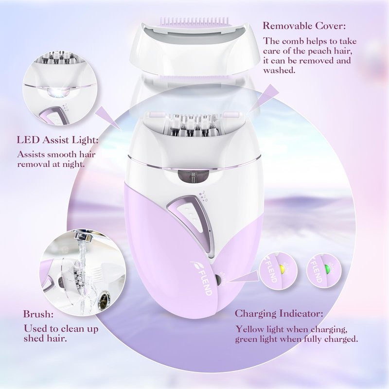 Epilator for Women with 36 Tweezers, Portable Facial Hair Removal for Women, 2-Speed Adjustable Epilator Facial Hair Removal, Pluxy Hair Rmoval Epilators for Face, Lips, Arms, Underarms, Legs, Bikini