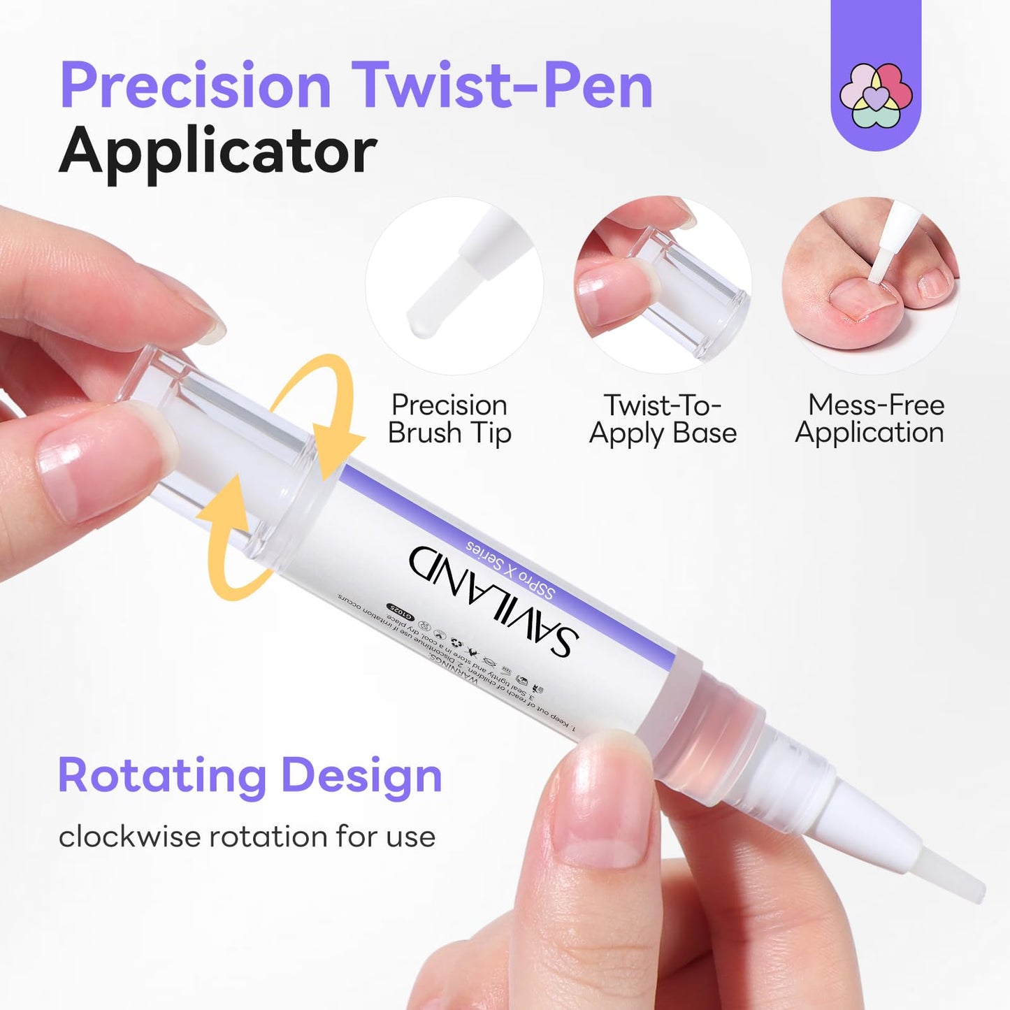 SAVILAND Toenail Fungus Pen Extra Strength FSA-HSA: Nail Fungus Pen 2X Extreme Nail Repair for Damaged Yellow Discolored Thick Foot Toe Nails Softener Treatment 25% Undecylenic Acid 1% Tolnaftate
