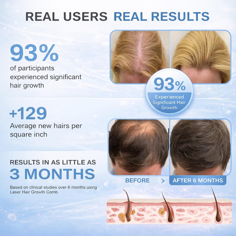 Obiredk ㅤLaser Hair Growth Comb for Men & Women, FDA Cleared 650nm LLLT Red Light Therapy for Hair Regrowth, Targeted Treatment for Receding Hairline & Thinning Crown, Portable Rechargeable - White