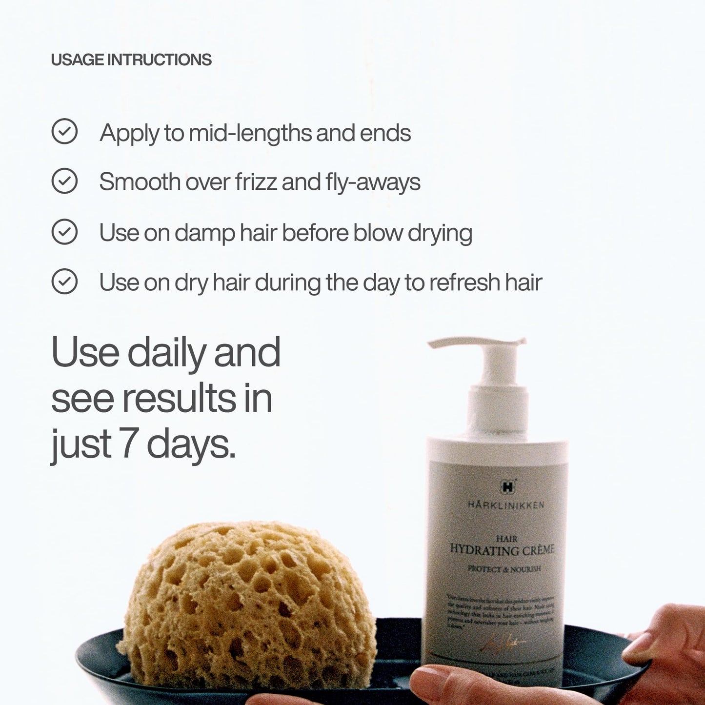 Harklinikken Hair Hydrating Creme - Protects, Nourishes & Increases Volume - Multipurpose Leave-In or Rinse-Out Formula, Heat Protectant & Styling Cream