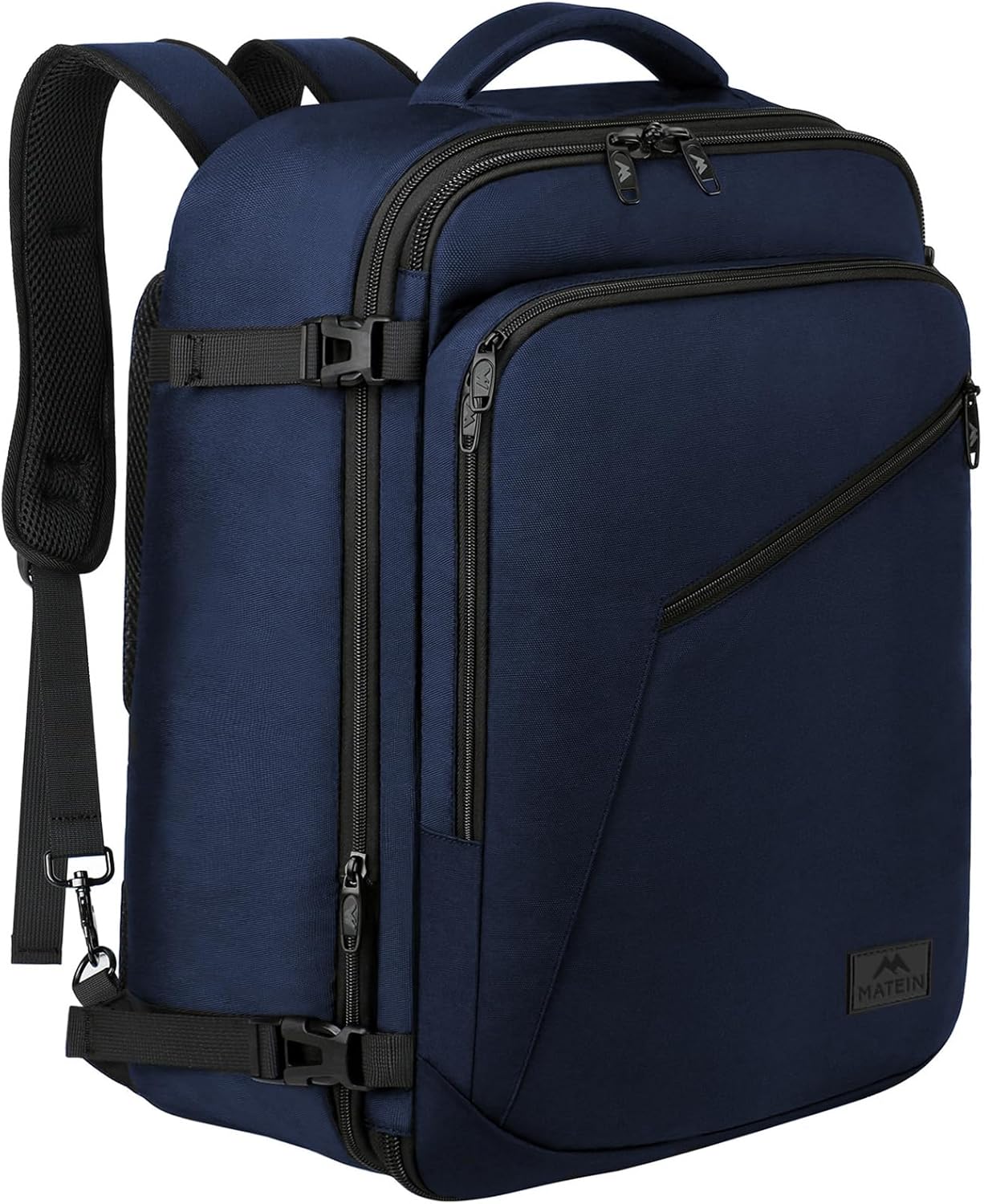 MATEIN Extra Large Carry-On Backpack - Expandable Airplane Approved Travel Bag for Men & Women | Water-Resistant 40L, Black
