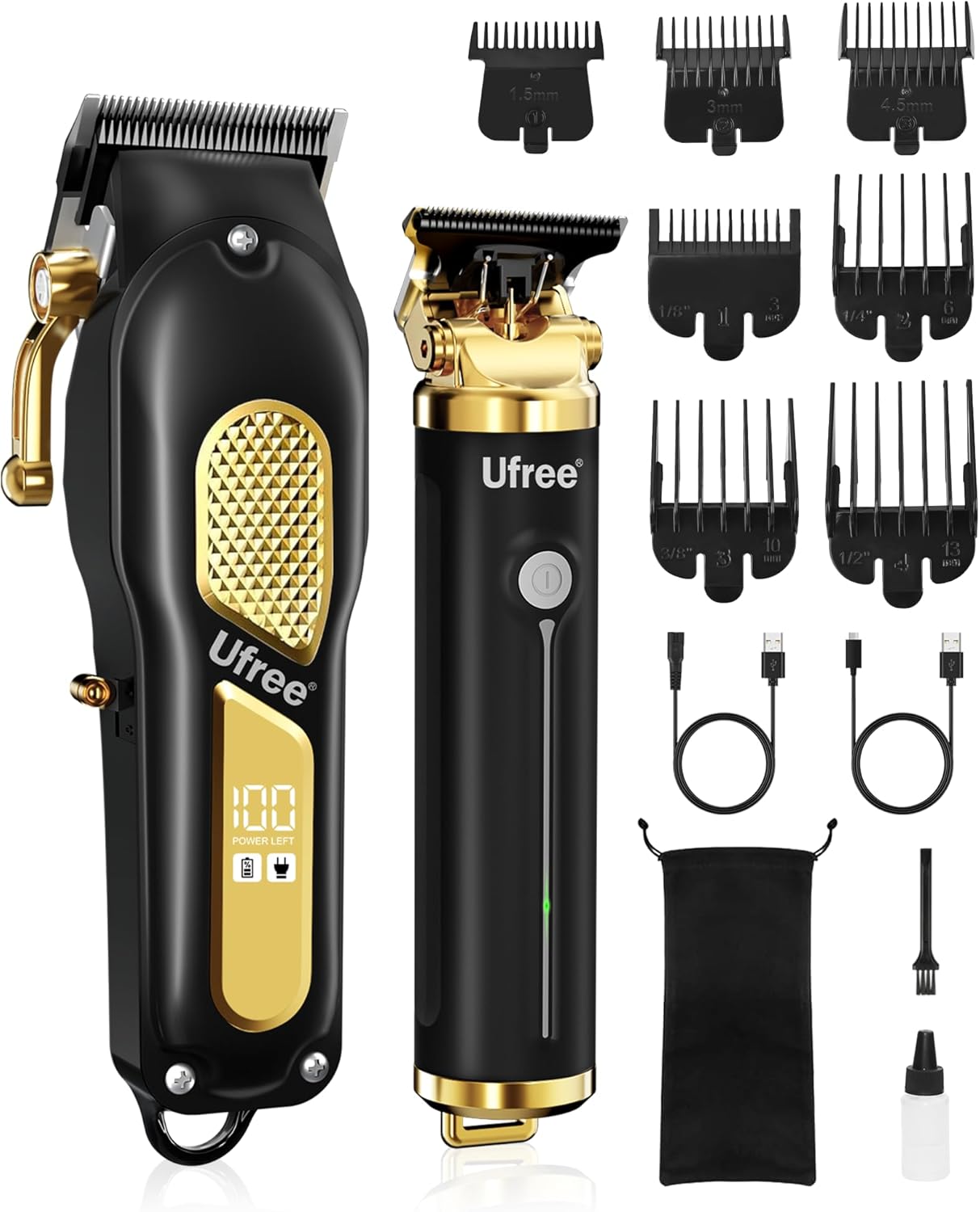 Ufree Hair Clippers for Men - Cordless Barber Trimmer Set | Grooming Kit for Easy Haircuts