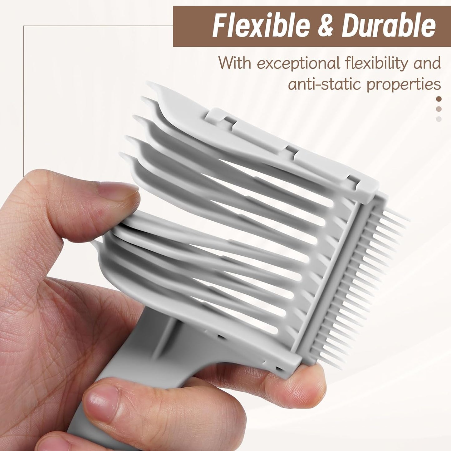 4-in-1 Detachable Fade Comb Set - Professional Barber Combs for Men’s Fade Haircuts | 4 Sizes, Easy Snap-On, Grey