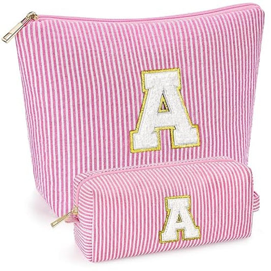 mibasies Graduation Gifts for Teen Girls Girlfriend - Mothers Day Gifts for Mom - 2PCS Gifted Box Makeup Bags - Cosmetic Bag for Travel Toiletry - Teen Girl Gifts Trendy Stuff Teacher Gift - Pink A