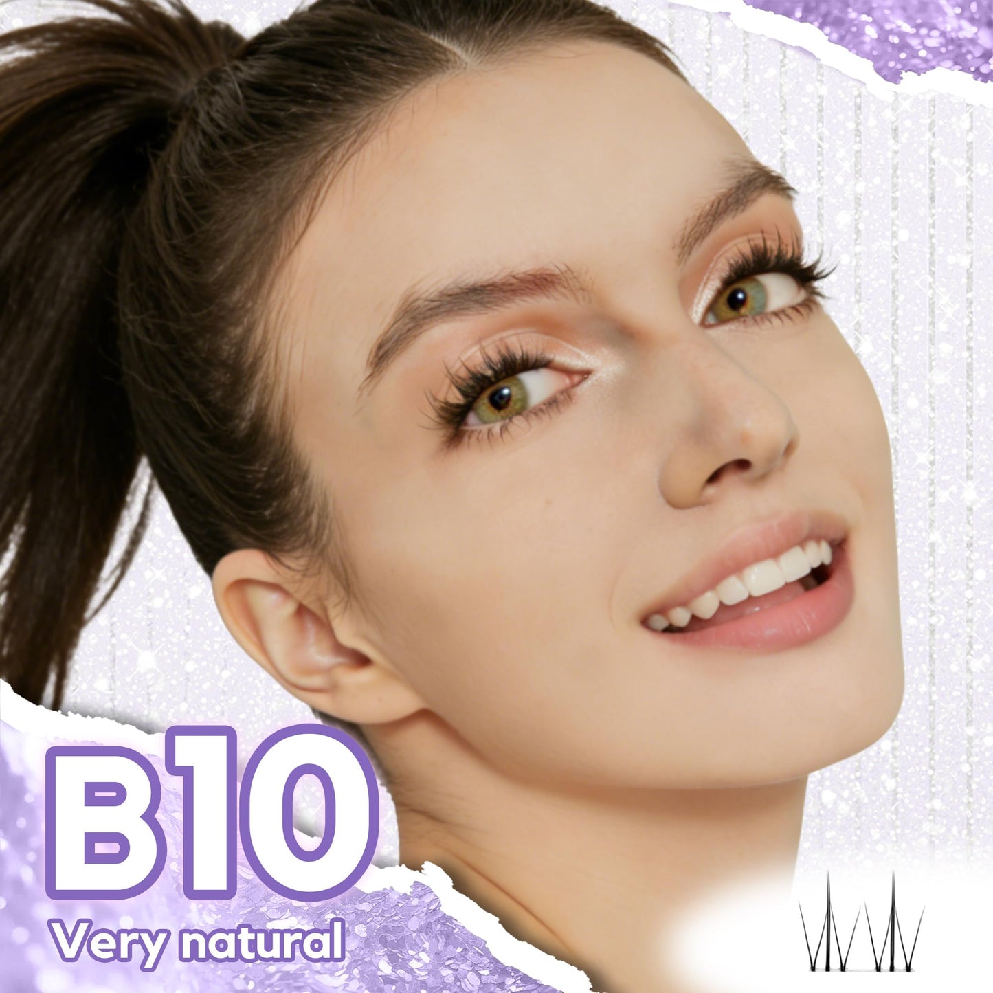 GAQQI Bottom Lash Clusters Natural Bottom Lashes Clear Band, DIY Lash Extensions Lower Lashes, Soft & Comfortable Thin Band Bottom Eyelashes Wispy Daily Style 5mm+6mm 48pcs(B10)
