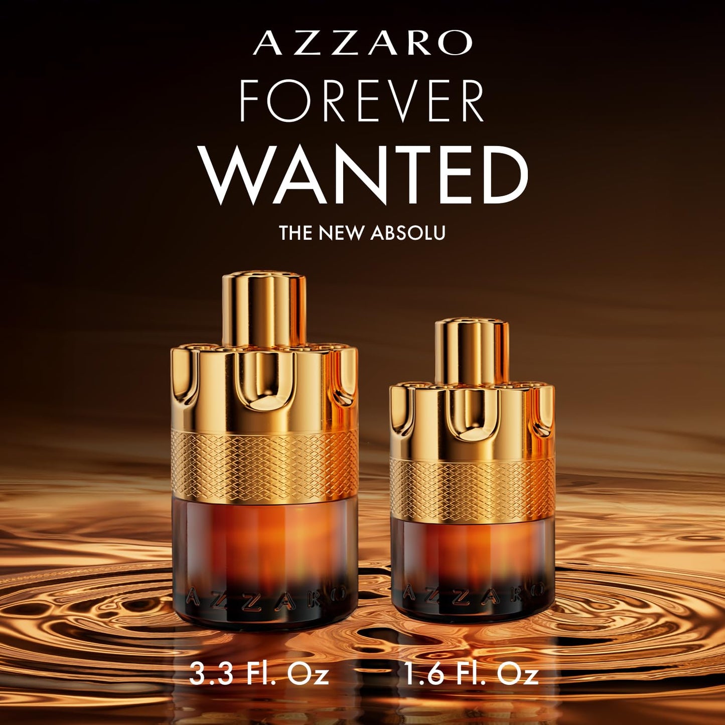 Azzaro Forever Wanted Absolu - Cologne for Men - With Incense Essence, Whisky Accord & Vanilla - Long Lasting - Luxury Perfume for Men - 3.4 Fl Oz