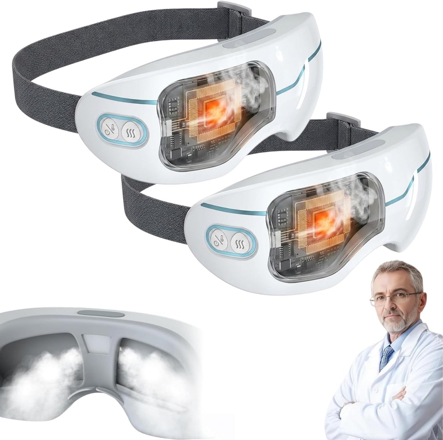Steam Eye Therapy Pro - Nano Mist Rechargeable Eye Mask for Dry Eyes | 2-Level Heat & Auto-Off Feature