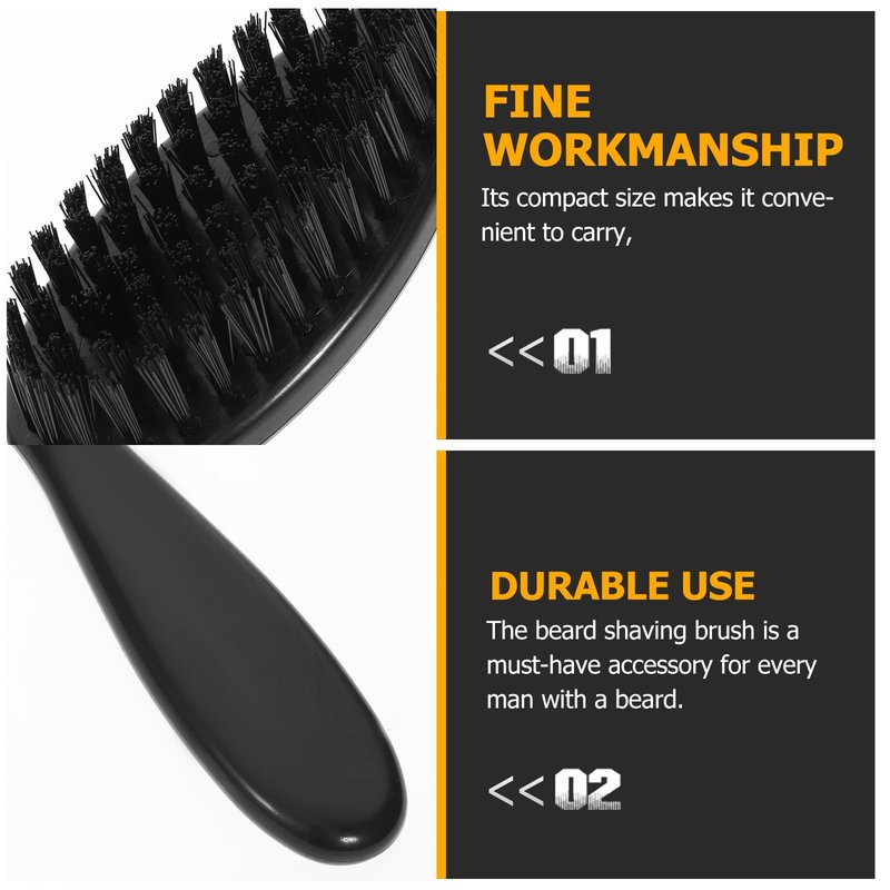 Mikinona Men Beard Brush Soft Bristle Grooming Tool for Facial Hair Care Compact Barber Shop Neck Duster for Beard Shaping and Cleaning
