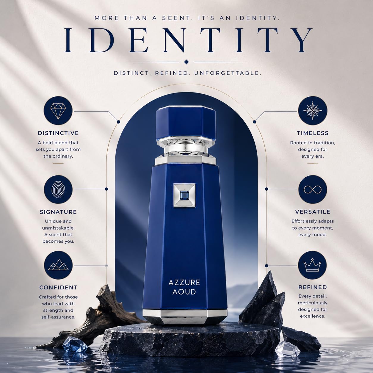 Azzure Aoud Eau de Parfum for Men - 100ml | Luxurious French Fragrance