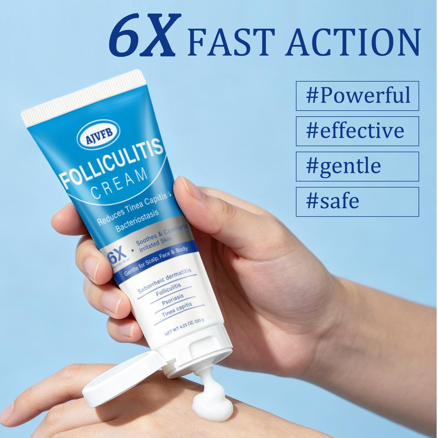 Folliculitis Care Cream – Multi-Use Ointment for Scalp, Face, Body & Buttocks – Targets Bumps, Razor Burn & Scalp Scabs – Non-Greasy Formula for Sensitive Skin (2)