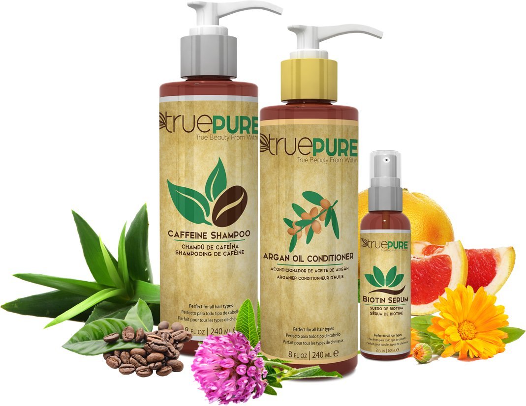 TruePure Argan Oil Conditioner With ArganPure Complex - Natural, Unscented, Plant Based Hair Loss Prevention Formula Without Sulfates or Parabens For Healthy Hair Growth - 8oz