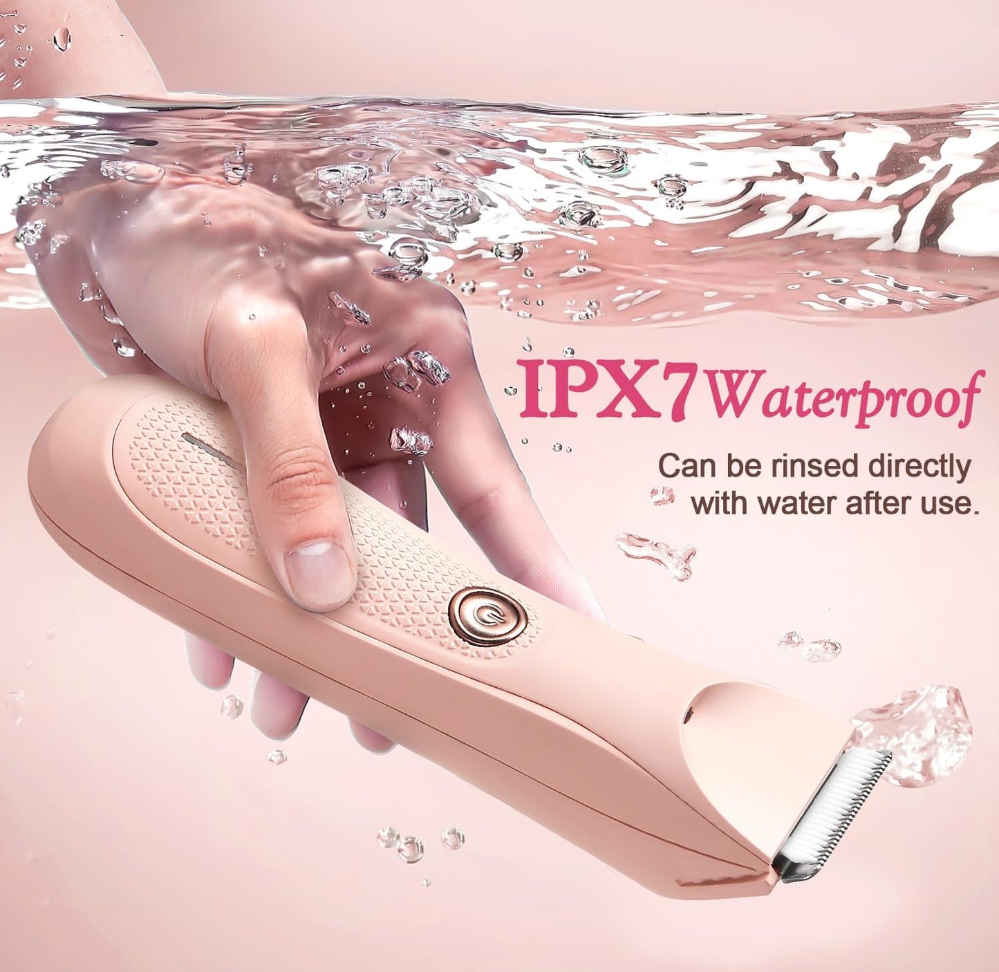 Bikini Trimmer for Women - LED Light, IPX7 Waterproof, Cordless Pubic Hair Shaver | Dual Charging & Skin-Safe Design