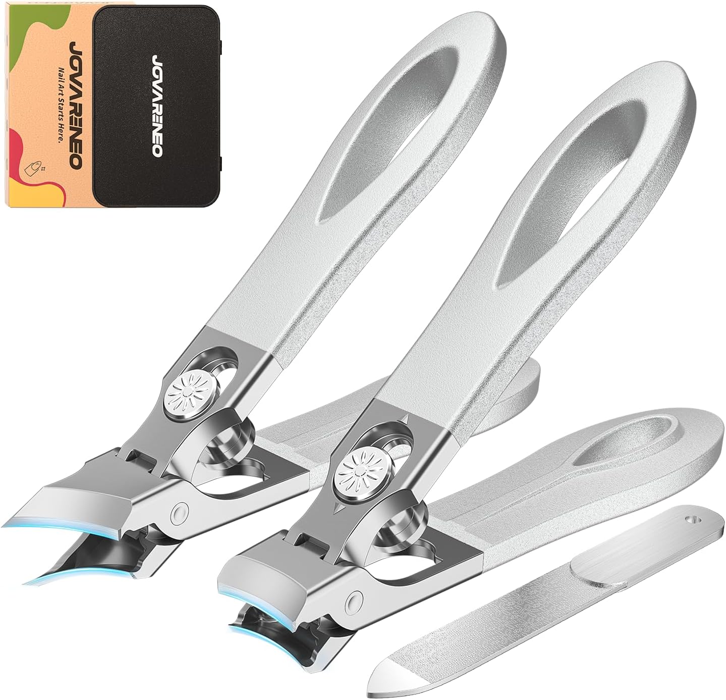 Heavy Duty Nail Clippers for Seniors - Long Handle Ingrown Toenail & Fingernail Clippers | 5-Piece Set for Thick Nails