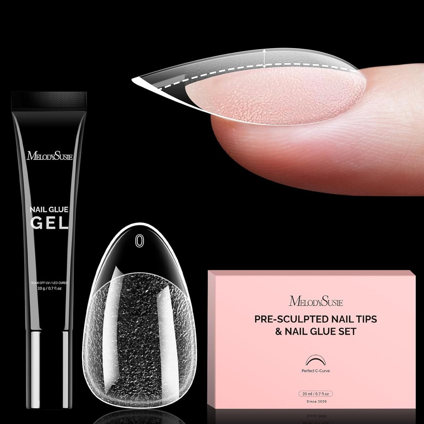 Short Square X Nail Tips - 600 Pcs Clear Acrylic Press-On Nails | Half Matte Full Cover for DIY & Salon Use