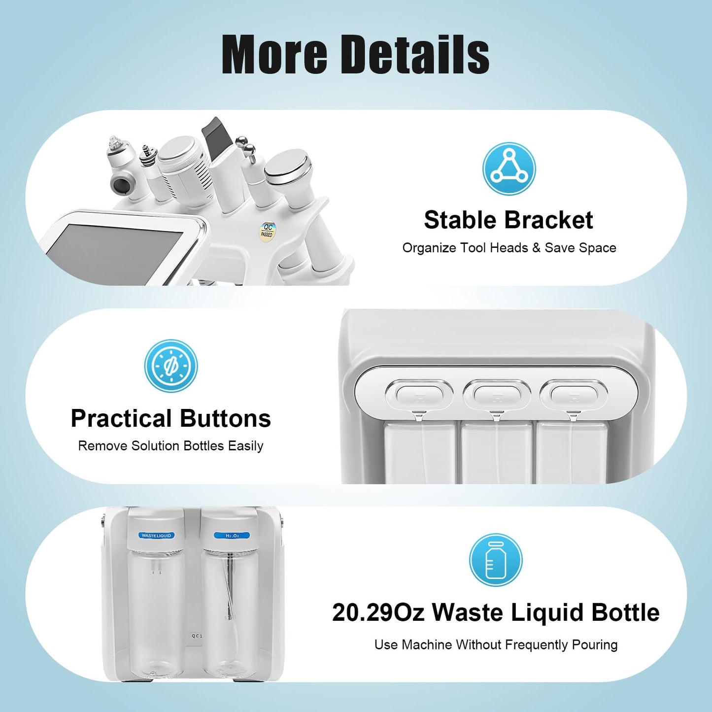 LIAUHO Hydrogen Oxygen Facial Machine, 6 in1 Professional Facial Care Device, for Improving the Quality of Skin and Face Skin Care in Household Salon, Personal Home Use, Dorm, Ideal Gift for Friends