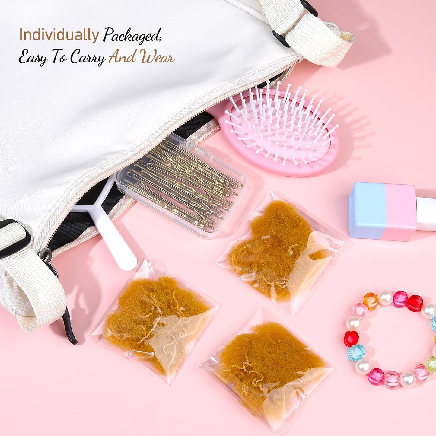 Hair Net Set - 20 Individually Packaged 20-Inch Hair Nets & 40 Hair Pins for Women | Dark Blonde Hair Bun Maker