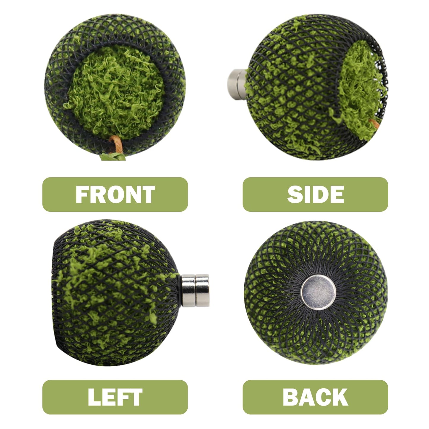 Reptile Hide with 2pcs Strong Magnet, Leather Jumping Spider Hideout with Magnet - Mesh Natural Habitat Decor for Spider Enclosures, Reptiles & Amphibians - Secure Hiding Cave Accessories