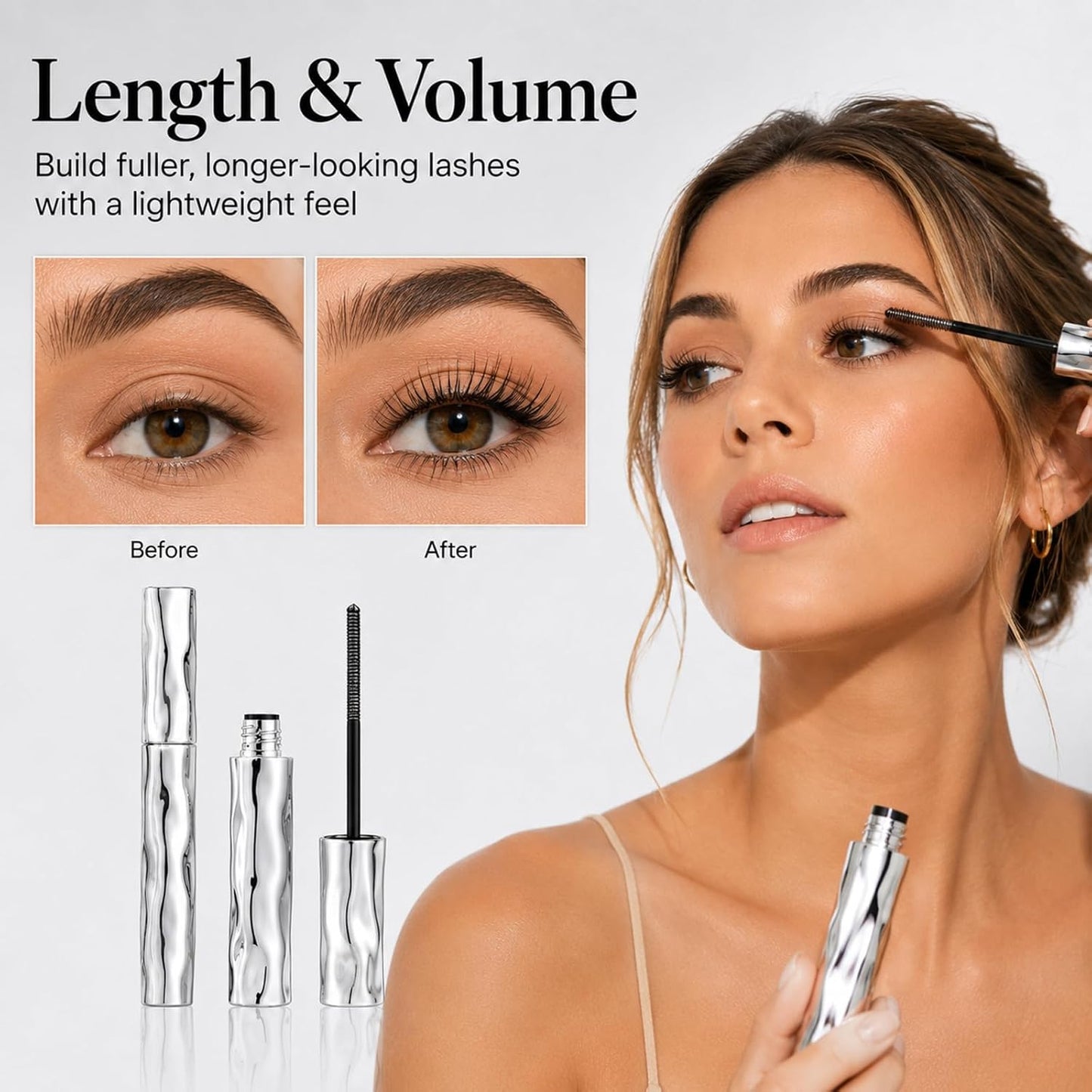 Volumizing Mascara for Dramatic Lashes - Long-Lasting, Waterproof Formula