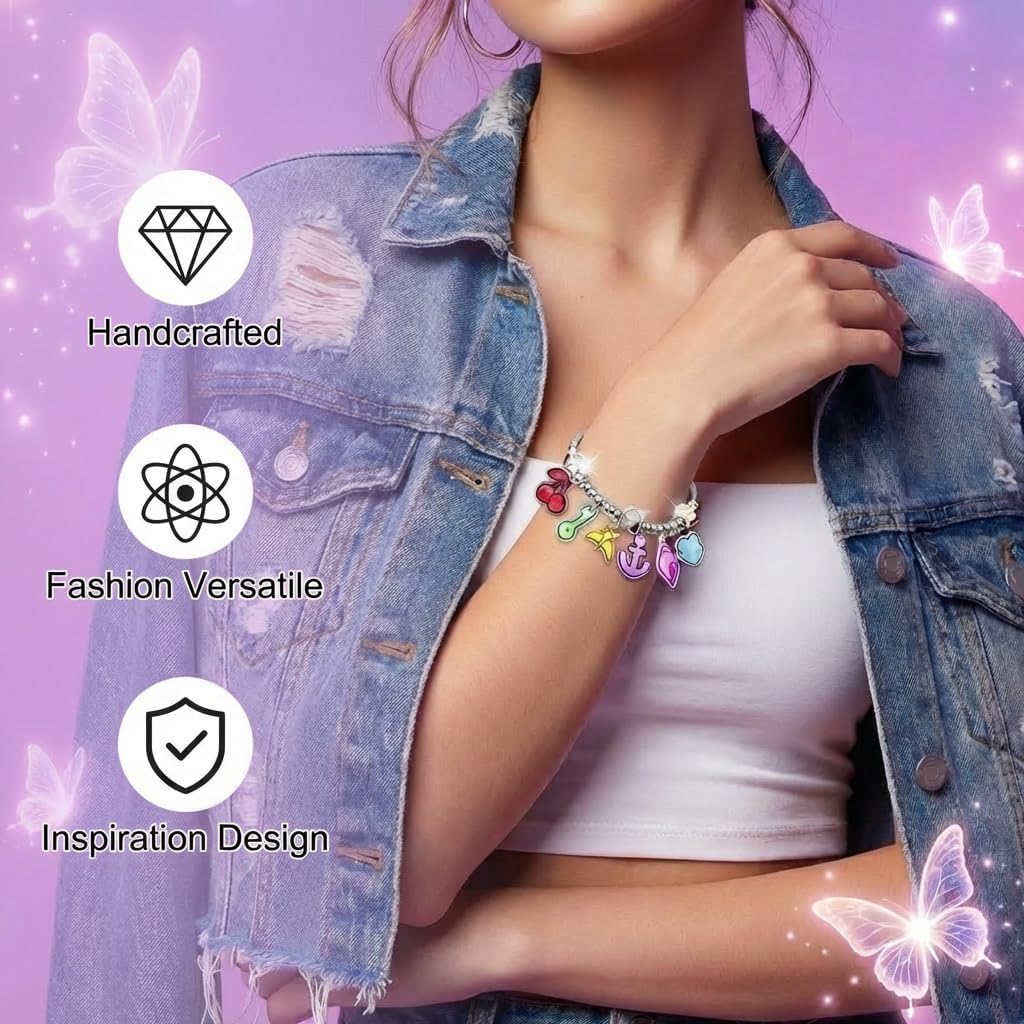 Guardian Shield Bracelet - K-Pop Inspired Jewelry with Pink Card | Perfect for Concert Outfits