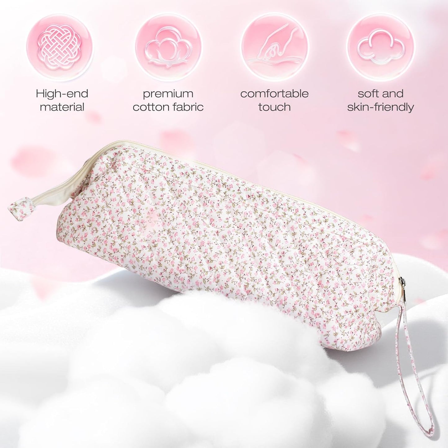 Quilted Hair Tool Travel Bag - Dyson Airwrap & Shark Flex Style Case | Pink Floral Organizer for Curling Irons