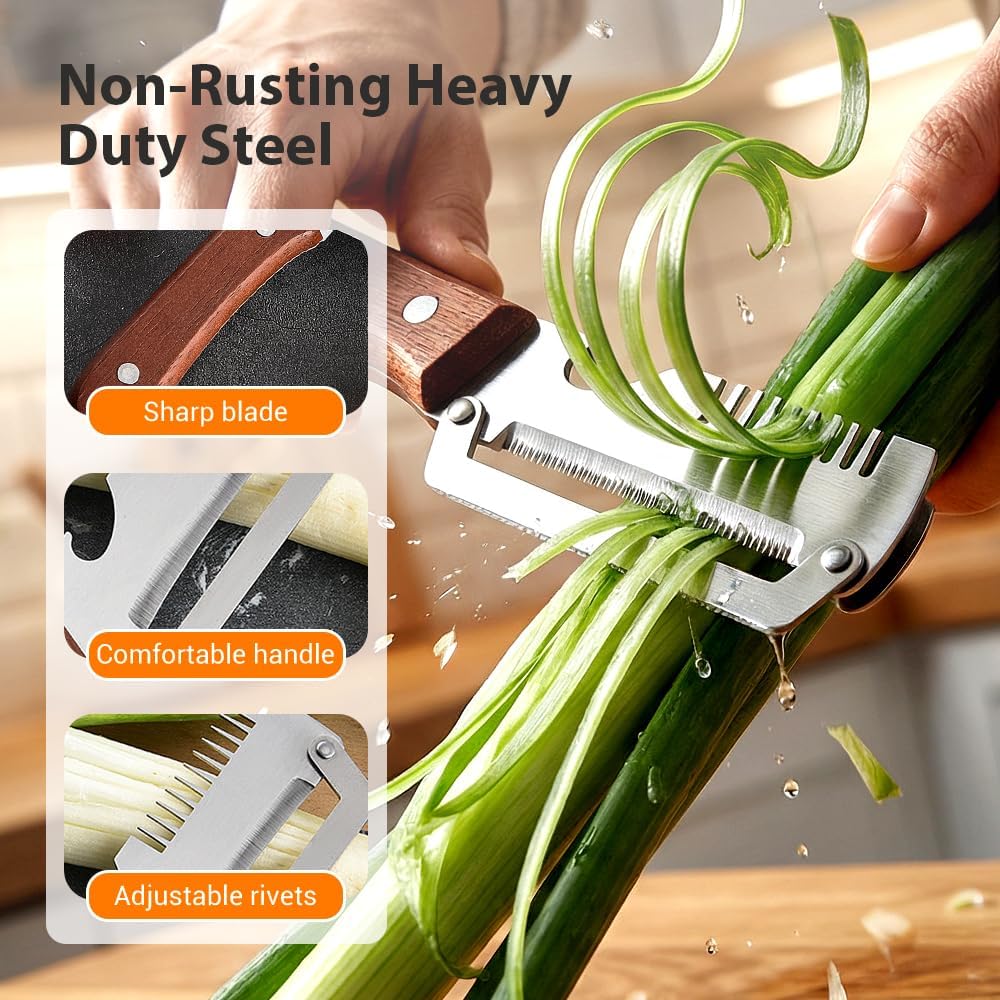 Multifunctional Vegetable Peeler - Upgraded Stainless Steel Kitchen Gadget for Easy Grip | Ideal Peeling Tool for Home Cooking