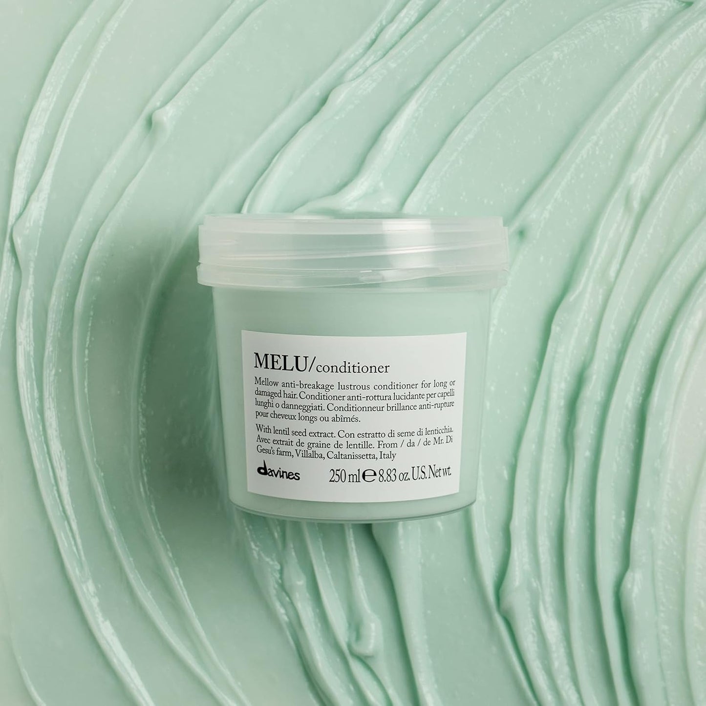 Davines MELU Conditioner - Anti-Breakage Treatment for Long, Damaged Hair | Smooths Split Ends & Strengthens Strands