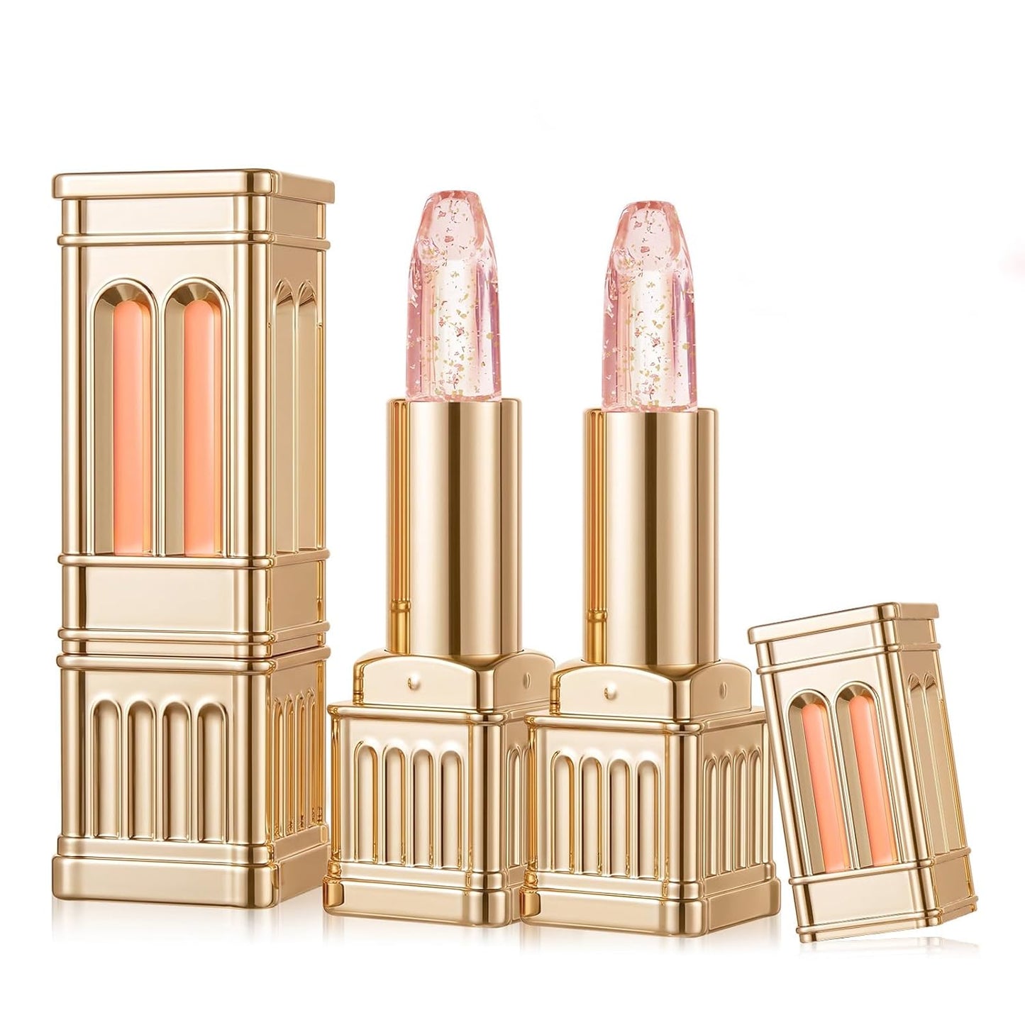 Color Changing Lipstick - PH Adjusting Moisturizing Lip Gloss | 2 Pcs, 24-Hour Hydration, Suitable for All Skin Tones