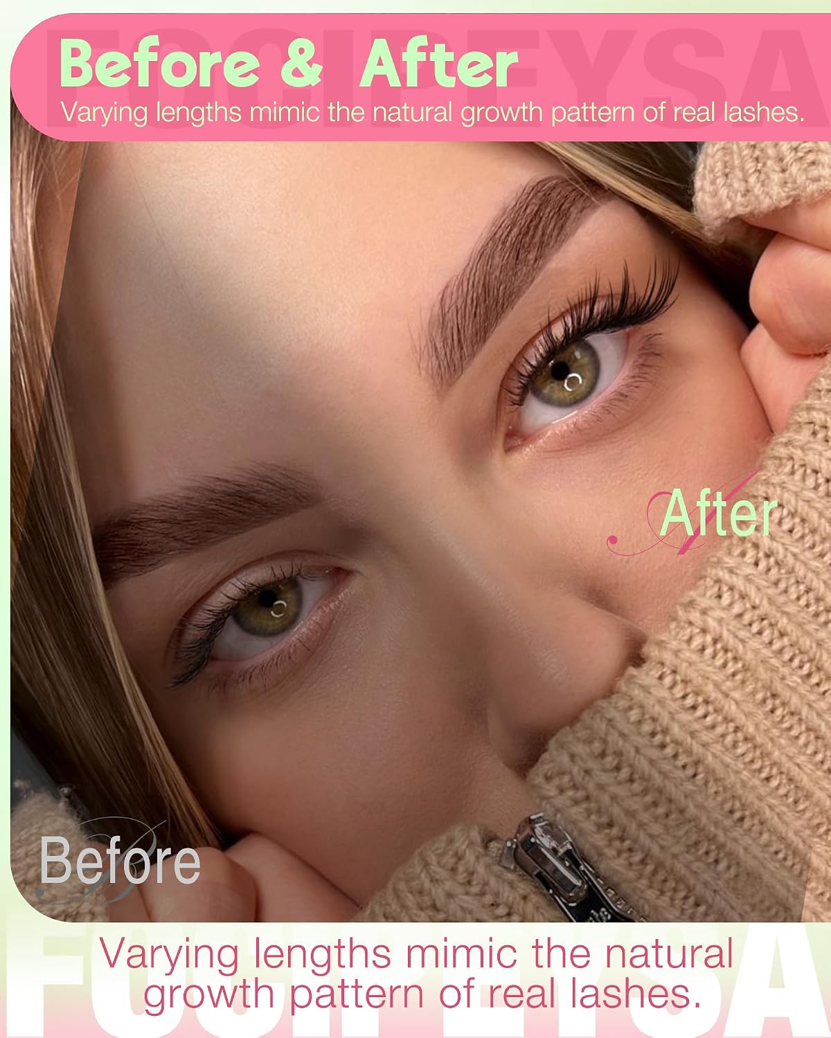 Fox Lash Clusters - Natural Wispy Eyelash Extensions | Reusable 11-19mm DIY Individual Lashes