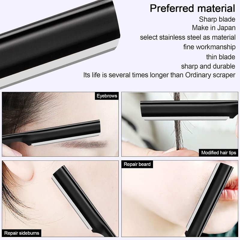 Eyebrow Razor Shaper - Precision Grooming Tool for Men & Women | Black