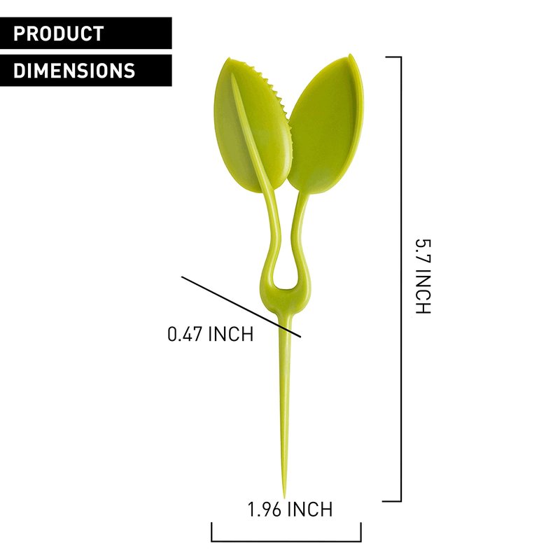 Peleg Design Leafers Herb Scissors Set, Multipurpose Plastic Cutting Shears for Snipping Herbs, Green Herb Cutter with Leaf Design - Kitchen Gadget