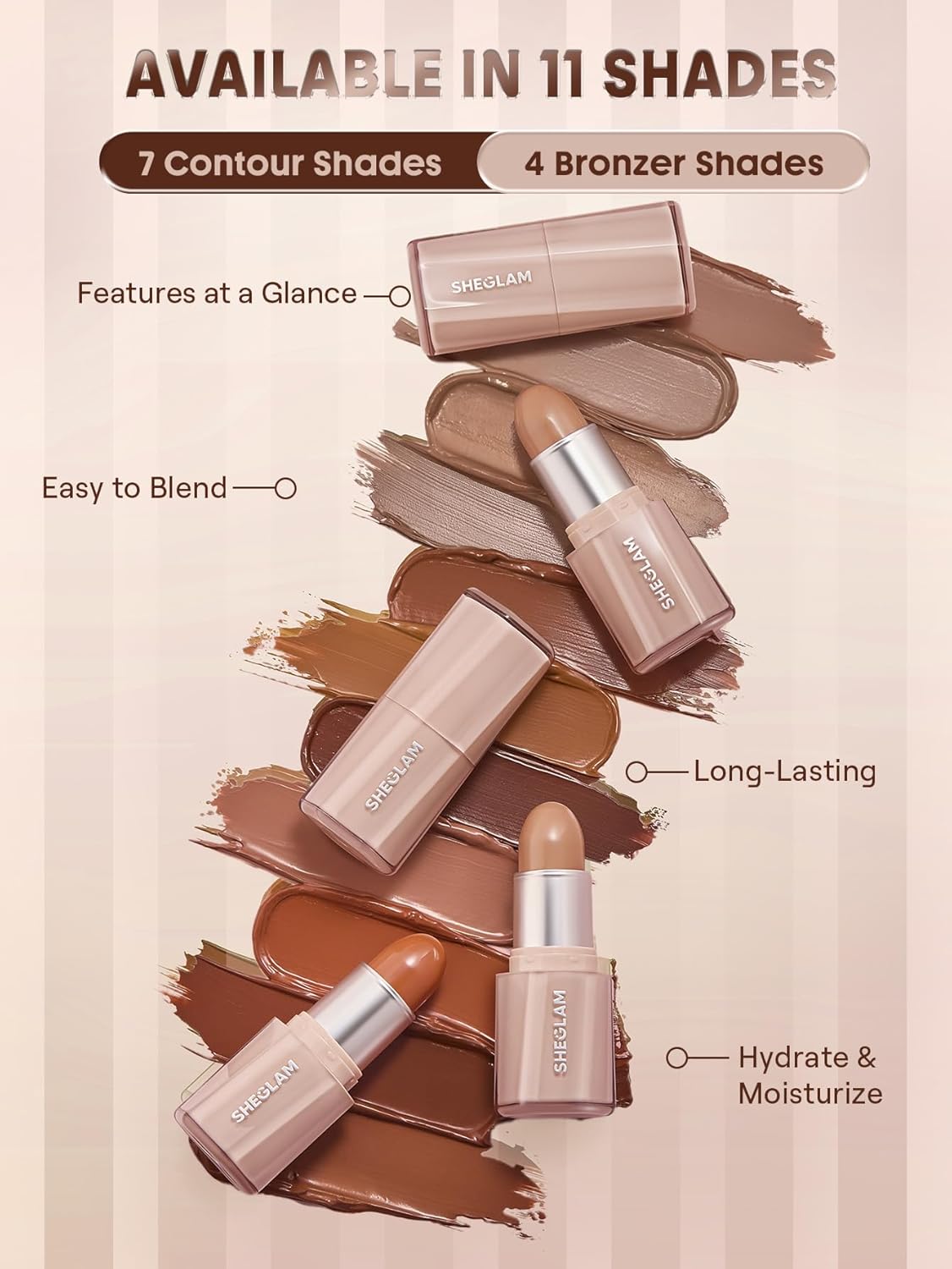 Buttery Buff Contour & Bronzer Stick - Versatile Makeup Tool | Stone Shade