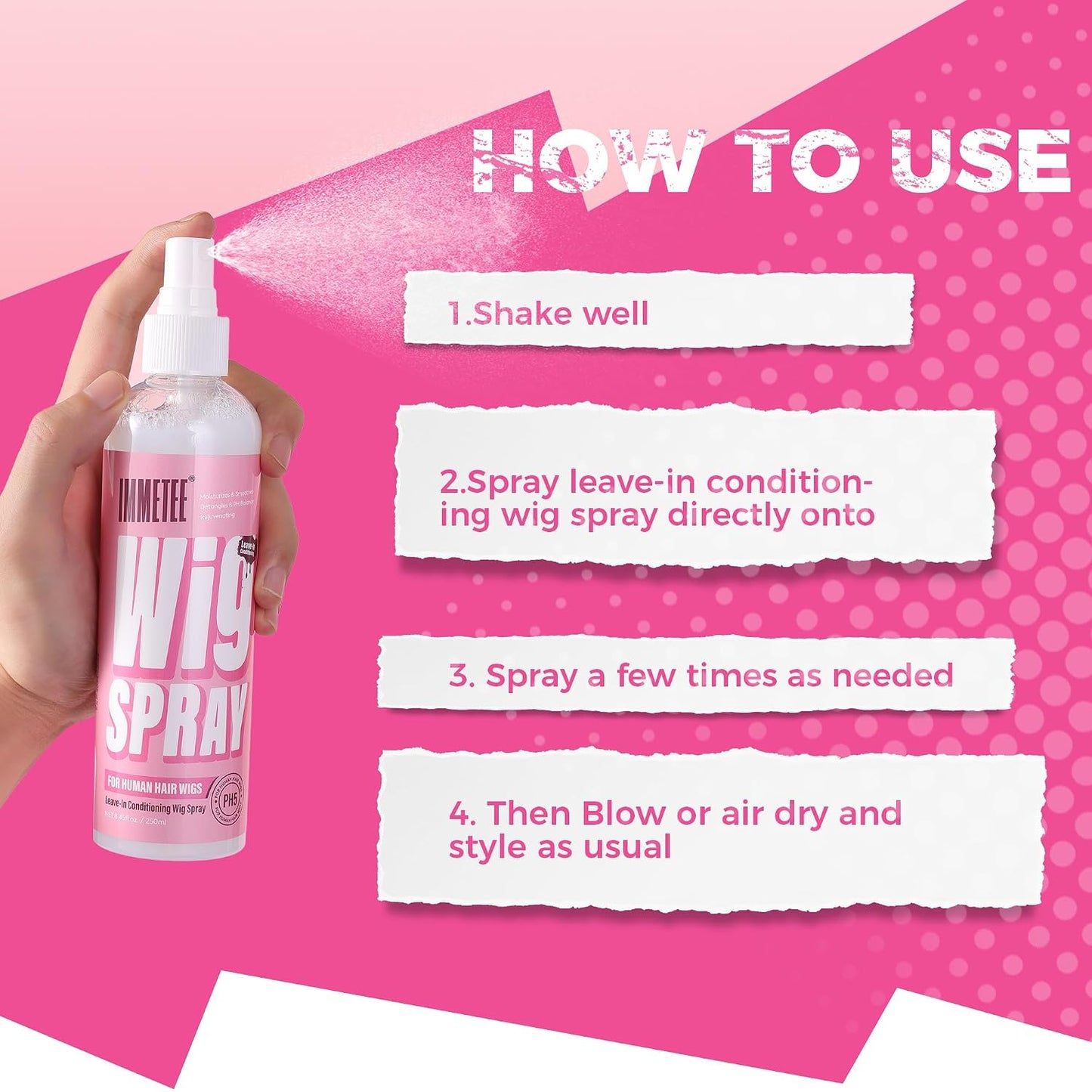Synthetic Wig Leave-In Conditioner Spray - Detangler & Shine Enhancer | 8.4 Fl. Oz