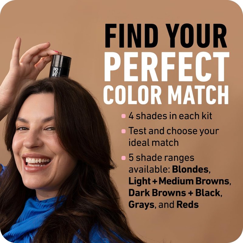Boldify Hair Fibers Sample Kit | Thinning Hair Solution for Fuller, Thicker Look - 14 Shades Available