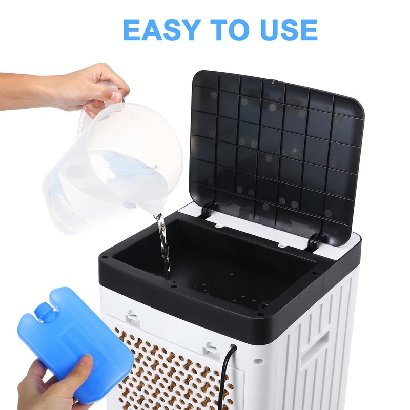 Housoutil Reusable Ice Packs, 4pcs Reusable Ice Blocks for Portable Air Conditioner Medium Freezable Cooling Packs for Evaporative Cooler Lunch Box Fan