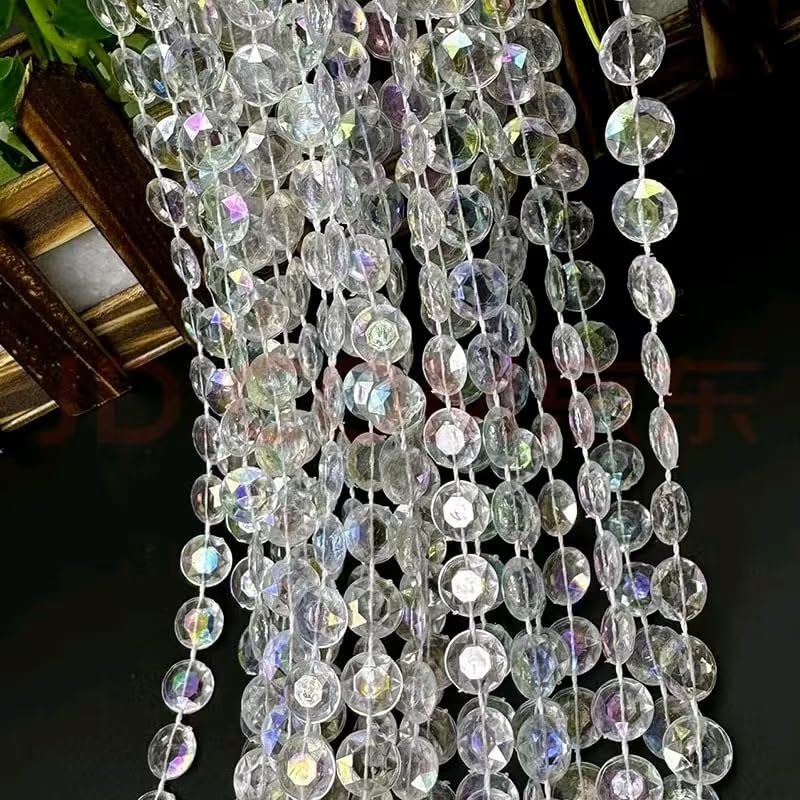 99ft Iridescent Crystal Beads Garland for Party & Wedding Decor